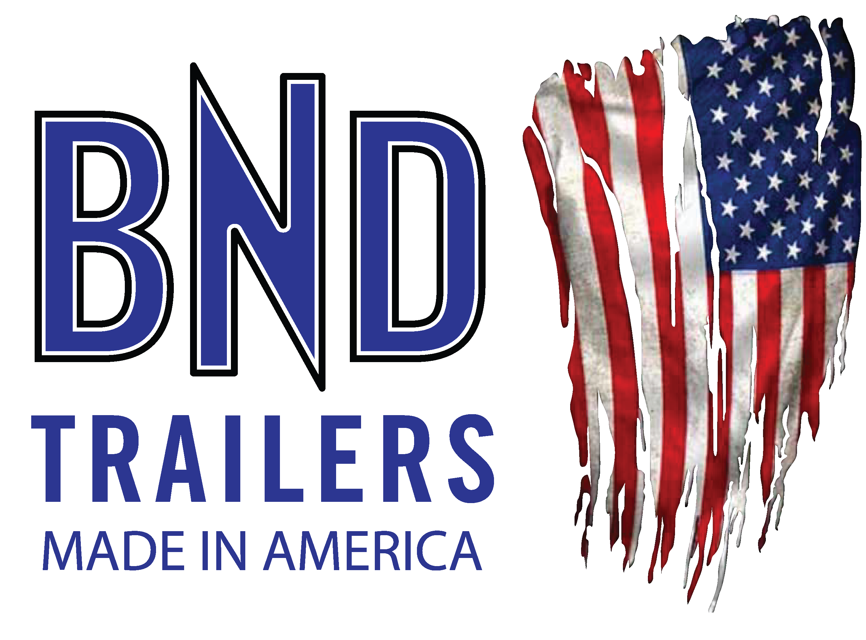 BND Trailers Logo - Made In America w Flag