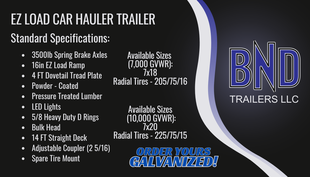 EZ Load Car Hauler Specs