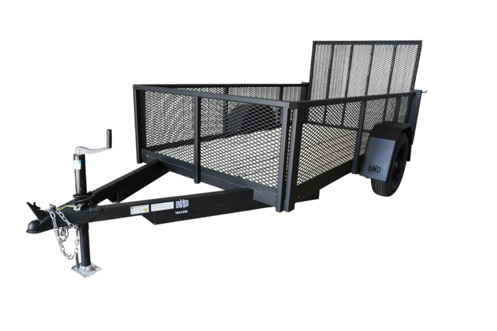 Mesh Sided Utility Trailer | Black Powder Coat Finish